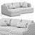 Contemporary Modular Morti Sofa 3D model small image 4