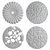 Circular Relief Panel Set 4 3D model small image 1