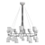 Elegant Copacabana Queen Pendant Light 3D model small image 3