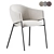 Velvet Beige Eliza Chair Model 3D model small image 1