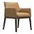 Modern Velvet Lounge Chair 3D model small image 1