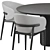 Modern Dining Set with Chairs 3D model small image 3