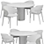 Modern Dining Set with Chairs 3D model small image 5