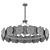 Lux Marble Chandelier LED 100cm 3D model small image 4