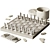 Ceramic Chess Decor Set 3D model small image 4