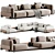 Elegant Positano Sofa by Casa 3D model small image 1