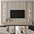 Modern Beige TV Wall Set 3D model small image 4