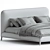 Portland Club Bed: Timeless Elegance 3D model small image 3