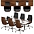 Contemporary Modular Meeting Table 3D model small image 1