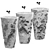 Custom Stone Wash Basin Set 3D model small image 1