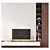 Modern Stone TV Console Stand 3D model small image 1