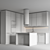 Modern L-Shaped Kitchen 3D Model 3D model small image 6