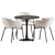 Modern Tulip Dining Furniture Set 3D model small image 2