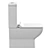 Modern Compact AQUAme AQM1004 Toilet 3D model small image 2