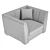 Contemporary Beige Marsele Armchair 3D model small image 5