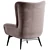 Luxurious Karpen Shearling Wingback Chairs 3D model small image 4