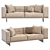 Modern Small Minotti Sofa Design 3D model small image 1