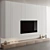 Minimal TV Wall Set with Fireplace 3D model small image 2