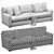 Customizable Axis Sofa: Plush Versatility 3D model small image 6