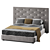 Rylee Velvet Platform Bed 3D model small image 2