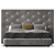 Rylee Velvet Platform Bed 3D model small image 4