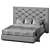 Rylee Velvet Platform Bed 3D model small image 6