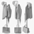 Iron Home Coat Rack Stand 3D model small image 5