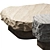 Custom Stone Table Set crafted in Art Studios 3D model small image 3