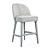 Viola Bar Stool Birch Textile Leather 3D model small image 5