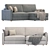 Modern Lille Sofa Divan Furniture 3D model small image 3