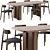 Elegant Dining Set: Lazar Table & Claretta Chair 3D model small image 2