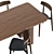 Elegant Dining Set: Lazar Table & Claretta Chair 3D model small image 4