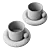 Nordic Style Insta Mugs Set 3D model small image 4