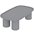 Adam Coffee Table Full Black 3D model small image 5