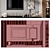 Modern TV Wall Decor Shelf 3D model small image 2