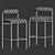 Sleek Dark Gray Balla Stool 3D model small image 4