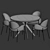 Elegant Dining Set Models Collection 3D model small image 4