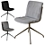  Sleek Leather Armless Chair DS 525 3D model small image 1