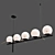 Modern Black Base Branch Chandelier 3D model small image 5