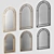 Glam Arch Wall Mirror 3D model small image 5