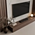 Stone and Wood TV Wall Set 3D model small image 2