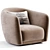 Modern Swivel Armchair Collection 3D model small image 2