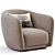 Modern Swivel Armchair Collection 3D model small image 6