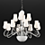 Ethereal Charm Blown Glass Chandelier 3D model small image 2