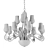 Ethereal Charm Blown Glass Chandelier 3D model small image 4