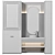 Modern Modular Bathroom Cabinet Set 3D model small image 4