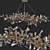 Modern Brass Crystal Chandelier 3D model small image 1