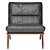 Stylish Leather Armchair with Wood Frame 3D model small image 5