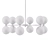 Modern Molecule Chandelier, 80x33cm 3D model small image 3