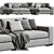 Marac Gordon 3-Seater Sofa Luxury 3D model small image 2